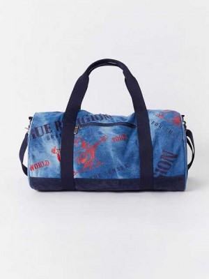 Bolsas True Religion Denim Duffel Unisex Azules Claro | Colombia-ZRHNETC42