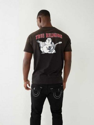 Camiseta True Religion Buddha Logo Hombre Negras | Colombia-HPNVDLT47