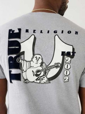 Camiseta True Religion Buddha Logo Hombre Gris | Colombia-IQKGSYT20