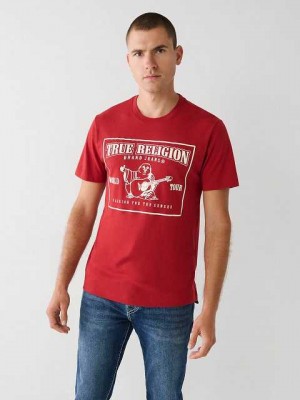 Camiseta True Religion Buddha Logo Hombre Rojas | Colombia-CDNVOKW46