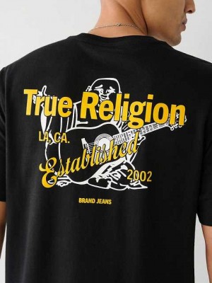 Camiseta True Religion Buddha Logo Hombre Negras | Colombia-GAMSUDX56