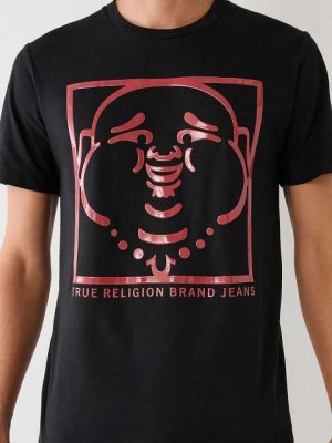 Camiseta True Religion Buddha Logo Hombre Negras | Colombia-GYBDLFM17