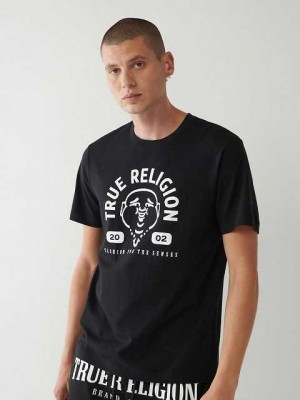 Camiseta True Religion Buddha Logo Hombre Negras | Colombia-CHVFMXO87