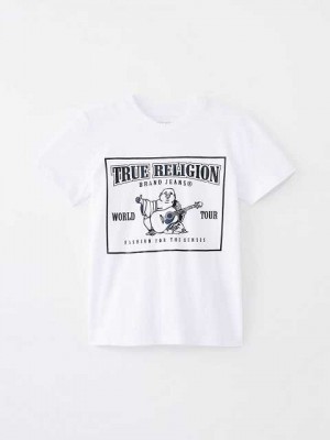 Camiseta True Religion Buddha Niños Blancas | Colombia-VQNTPXS39