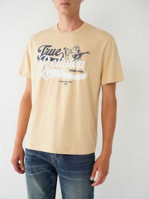 Camiseta True Religion Buddha Relaxed Hombre Beige | Colombia-JERSMCH41