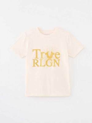 Camiseta True Religion Logo Niños Blancas | Colombia-XJRMQUY62