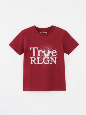 Camiseta True Religion Logo Niños Fucsia | Colombia-JSAFIHR01