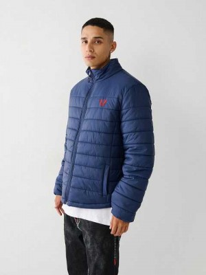 Chaqueta True Religion Puffer Hombre Azul Marino Azules | Colombia-EGMTZRH40