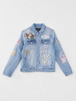 Chaqueta True Religion Tr X Blu Boy Denim Hombre Azules Claro | Colombia-HTRWLEY59