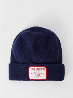 Gorro True Religion Logo Patch Unisex Azul Marino Azules | Colombia-OQYHWUA06