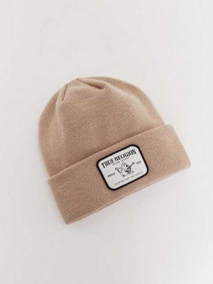 Gorro True Religion Logo Patch Unisex Beige | Colombia-ZLHBVQS81