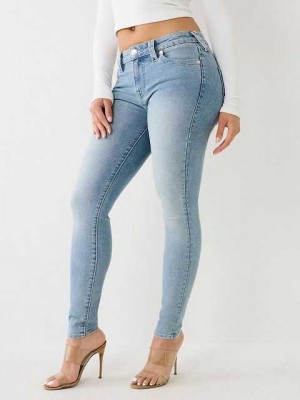 Jeans Skinny True Religion Halle Mid Rise Super Mujer Azules | Colombia-GRPEAZN18