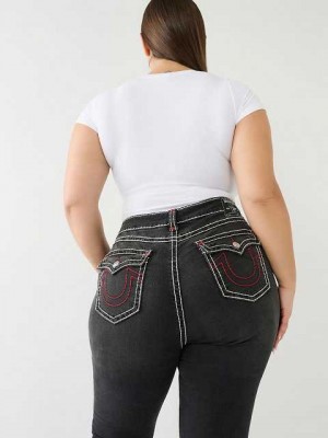 Jeans Skinny True Religion Plus Jennie Mid Rise Super T Mujer Negras | Colombia-DCLKQZJ47