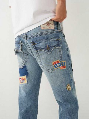 Jeans Skinny True Religion Rocco Patches 32" Hombre Azules | Colombia-AGSRVUZ47