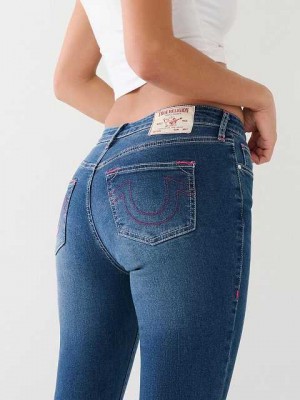 Jeans Straight True Religion Billie Mid Rise Mujer Azules | Colombia-QYCAJTH35