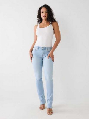 Jeans Straight True Religion Billie Mujer Azules Claro | Colombia-FQNIEHO57