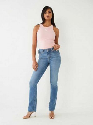 Jeans Straight True Religion Billie Mujer Azules | Colombia-BDAHRON82