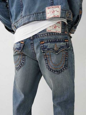 Jeans Straight True Religion Ricky Hombre Azules | Colombia-TSJEBHM57