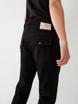 Jeans Straight True Religion Ricky Hombre Negras | Colombia-XEKZMBL54