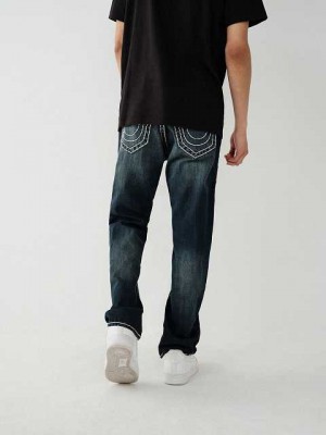 Jeans Straight True Religion Ricky Hombre Azules Oscuro | Colombia-DWTLJAG32