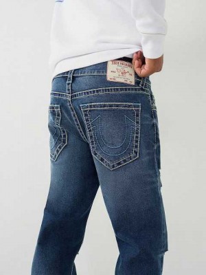 Jeans Straight True Religion Ricky Stitch Hombre Azules | Colombia-OCVIJEX07