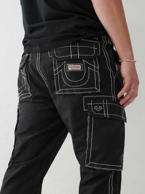 Pantalon Jogger True Religion Cargo Hombre Negras | Colombia-AMRTWKF30