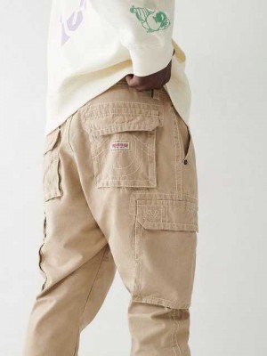 Pantalon Jogger True Religion Cargo Hombre Beige | Colombia-ARHPGVZ21