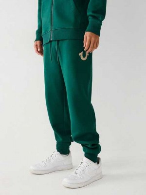 Pantalon Jogger True Religion Logo Hombre Turquesa Verde | Colombia-WKULNQR03