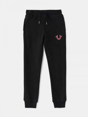 Pantalon Jogger True Religion Logo Niños Negras | Colombia-MSNXTOI15