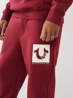 Pantalon Jogger True Religion Studded Logo Hombre Fucsia | Colombia-WRPNYBG59