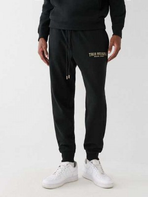 Pantalon Jogger True Religion True Logo Hombre Negras | Colombia-XEYJWZM18