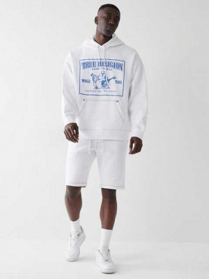 Short True Religion Sweat Hombre Blancas | Colombia-KLHNFDR37