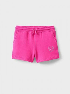 Short True Religion Sweat Niños Fucsia | Colombia-KVAIQCR85