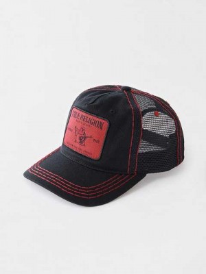 Sombrero True Religion Big T Trucker Unisex Negras | Colombia-FVMPYXI96