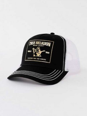 Sombrero True Religion Buddha Trucker Unisex Negras | Colombia-INJHUVQ26