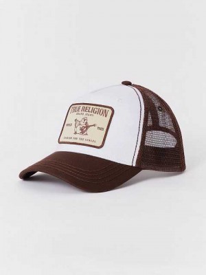 Sombrero True Religion Buddha Trucker Unisex Beige | Colombia-GTOLRQN89