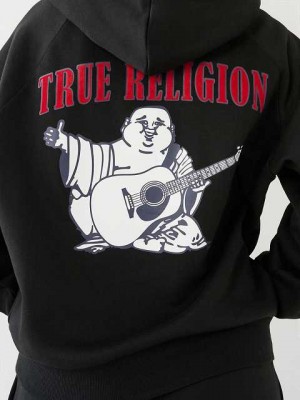 Sudadera con Capucha True Religion Buddha Relaxed Mujer Negras | Colombia-JLRTKBP56