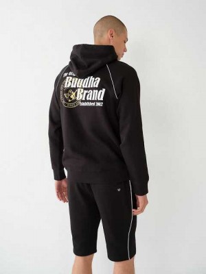 Sudadera con Capucha True Religion Buddha Zip Hombre Negras | Colombia-PIGKJMB58