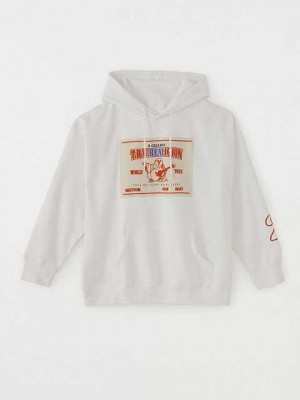 Sudadera con Capucha True Religion Hustle Logo Hombre Blancas | Colombia-KFYSEGA95