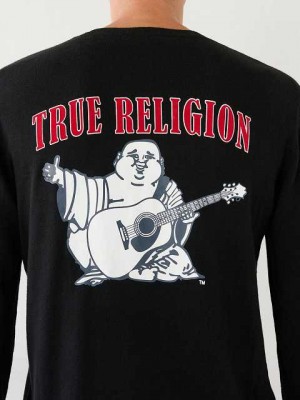 Suéter True Religion Buddha Logo Hombre Negras | Colombia-GOMVPLC78