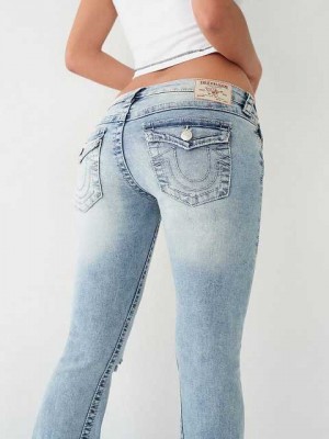 Vaqueros Acampanados True Religion Joey Low Rise Mujer Azules Claro | Colombia-SBKMJEU67