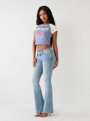 Vaqueros Acampanados True Religion Joey Low Rise Mujer Azules | Colombia-AIHTRBN32