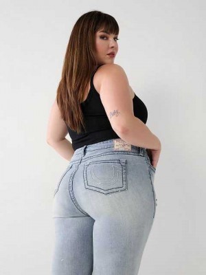 Vaqueros Bootcut True Religion Plus Becca Big T Stitch Mujer Aquarius | Colombia-KUFHZDX92