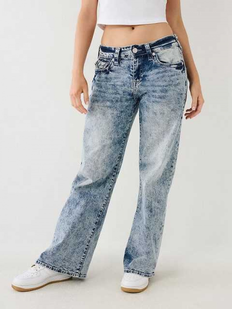 Baggy Jeans True Religion Bobbi Acid Wash Baggy Jean Mujer Azules | Colombia-KPOBCZI04