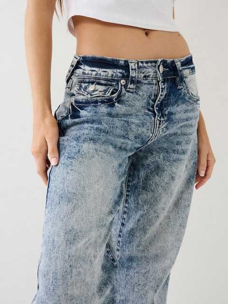 Baggy Jeans True Religion Bobbi Acid Wash Baggy Jean Mujer Azules | Colombia-KPOBCZI04