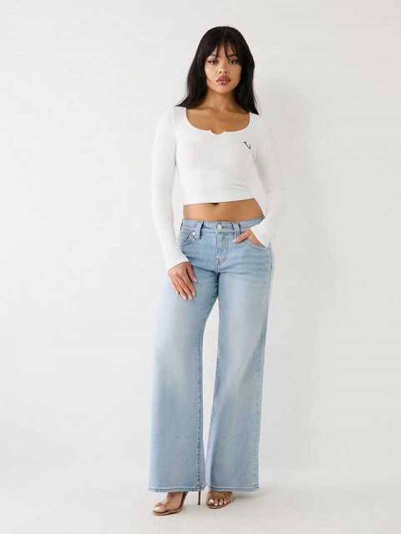 Baggy Jeans True Religion Bobbi Mujer Azules Claro | Colombia-POCVXLN83