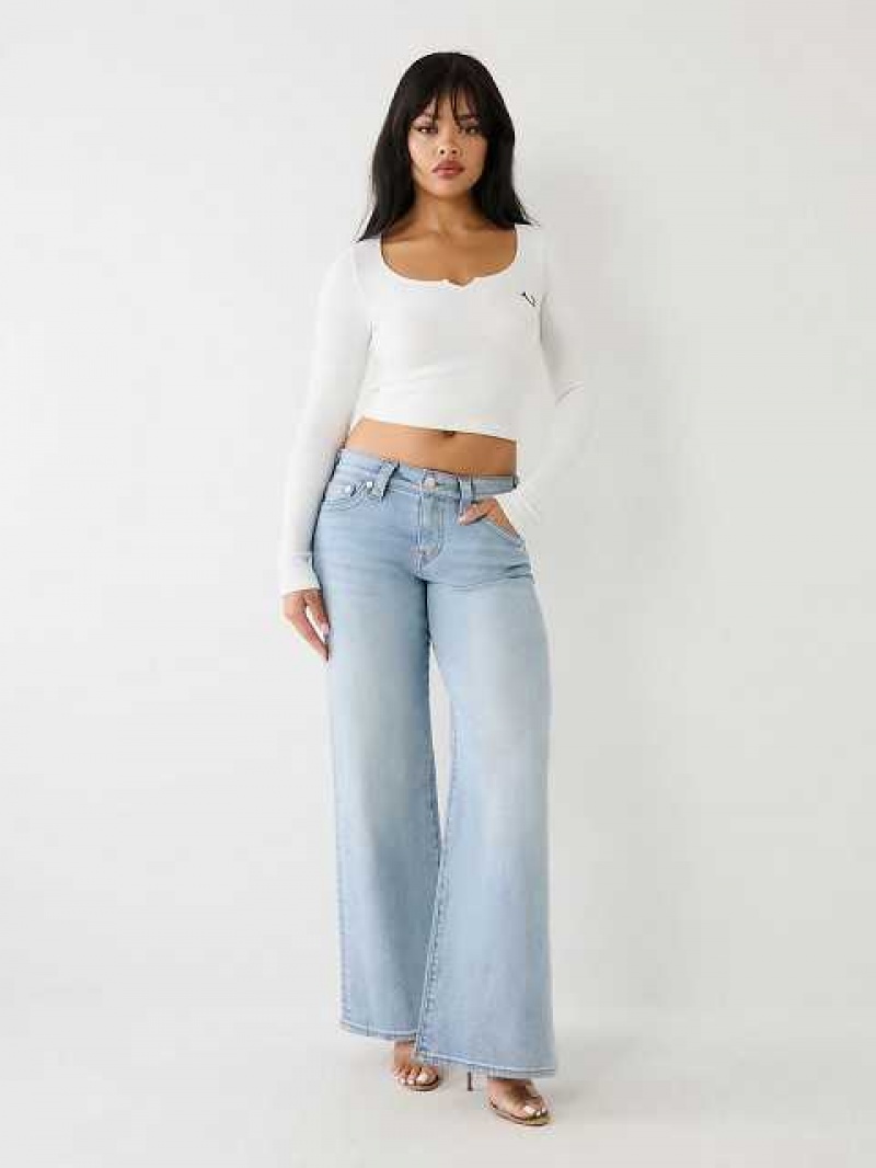 Baggy Jeans True Religion Bobbi Mujer Azules Claro | Colombia-POCVXLN83