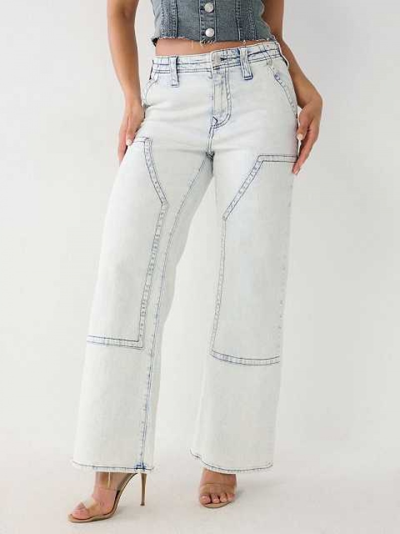 Baggy Jeans True Religion Bobbi Utility Mujer Azules Claro | Colombia-GKRNDPX41