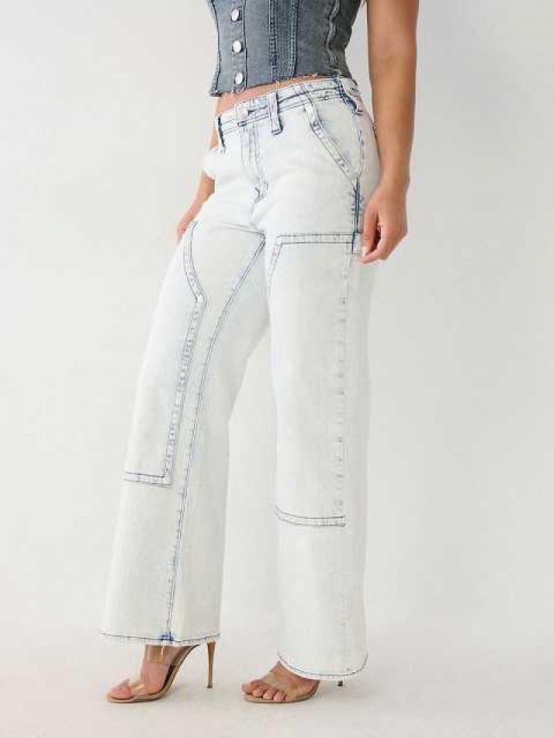 Baggy Jeans True Religion Bobbi Utility Mujer Azules Claro | Colombia-GKRNDPX41