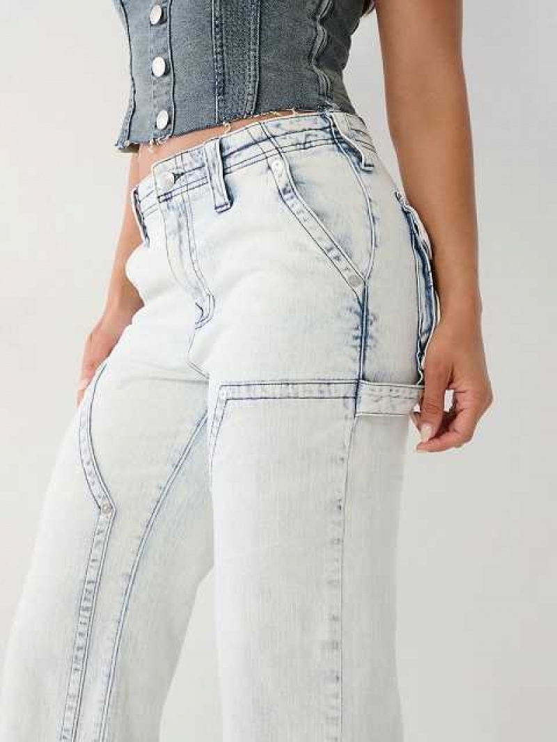 Baggy Jeans True Religion Bobbi Utility Mujer Azules Claro | Colombia-GKRNDPX41